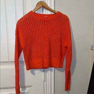 Old Navy Bright Orange Women's Crew Neck Sweater